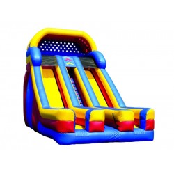 Inflatable Dry Slide 20’ Dual Lane Slide With Front Exits Inflatable Dry Slide 20’ Dual Lane Slide With Front Exits