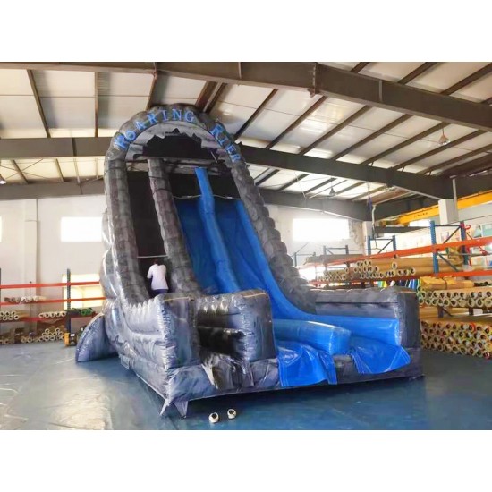 Inflatable Dry Slide 27ft Roaring River Dual Lane Slide Inflatable Dry Slide 27ft Roaring River Dual Lane Slide