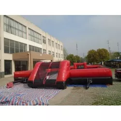 Inflatable Soccer Field Black Red